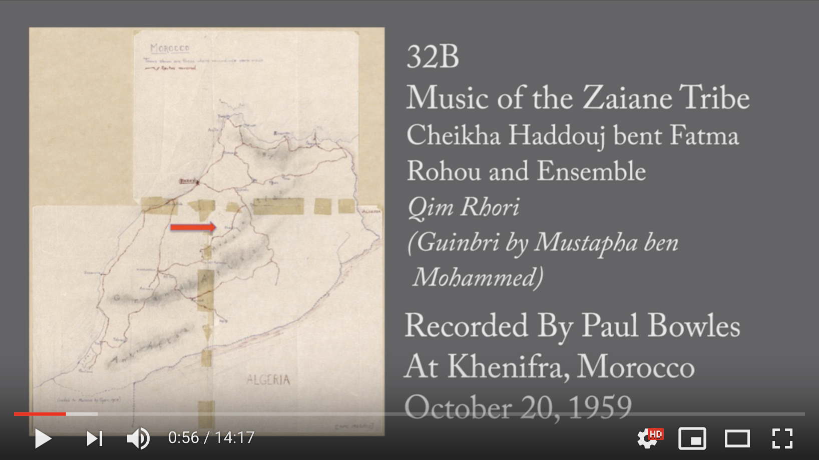 32B Qim Rhori. Music of the Zaiane Tribe (Middle Atlas), Morocco, October 20, 1959
