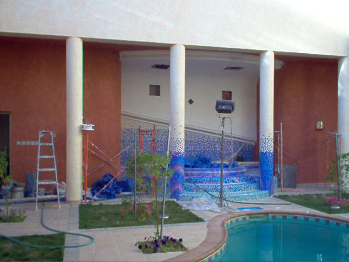 Courtyard House - View of courtyard during construction








