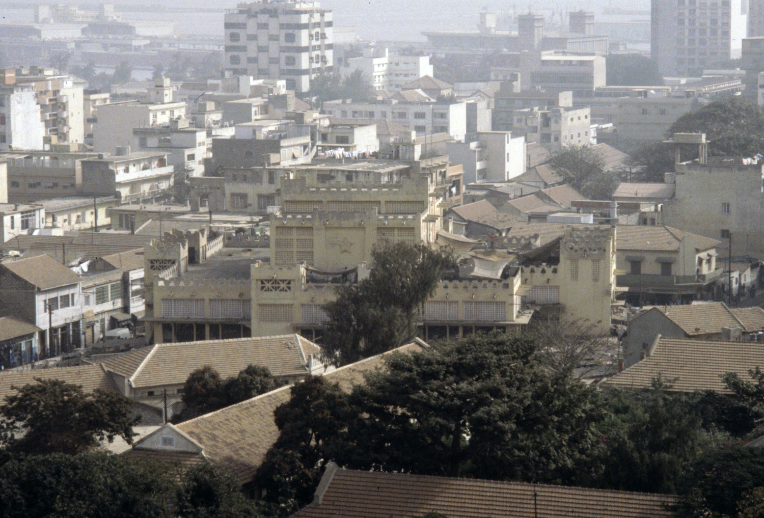 Dakar - Bird's-eye view, colonial architecture