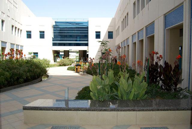 Classroom courtyards serve as a visual and spiritual respite for students and faculty members