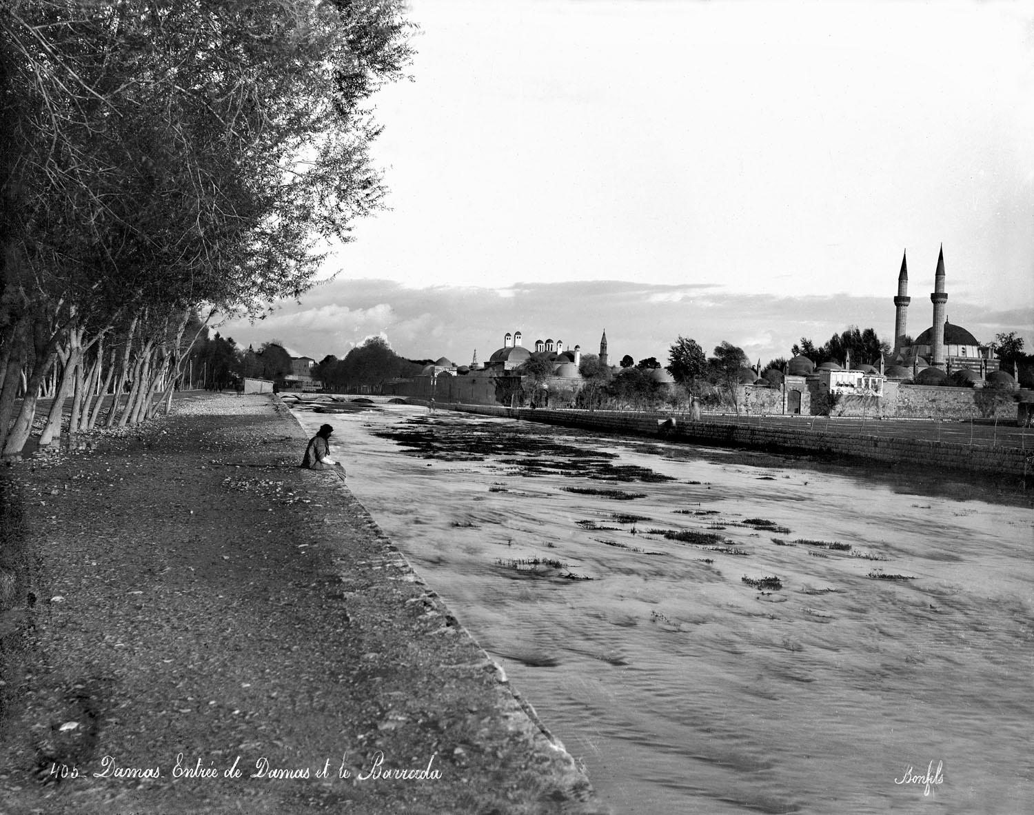 The Barada River flowing into Damascus 