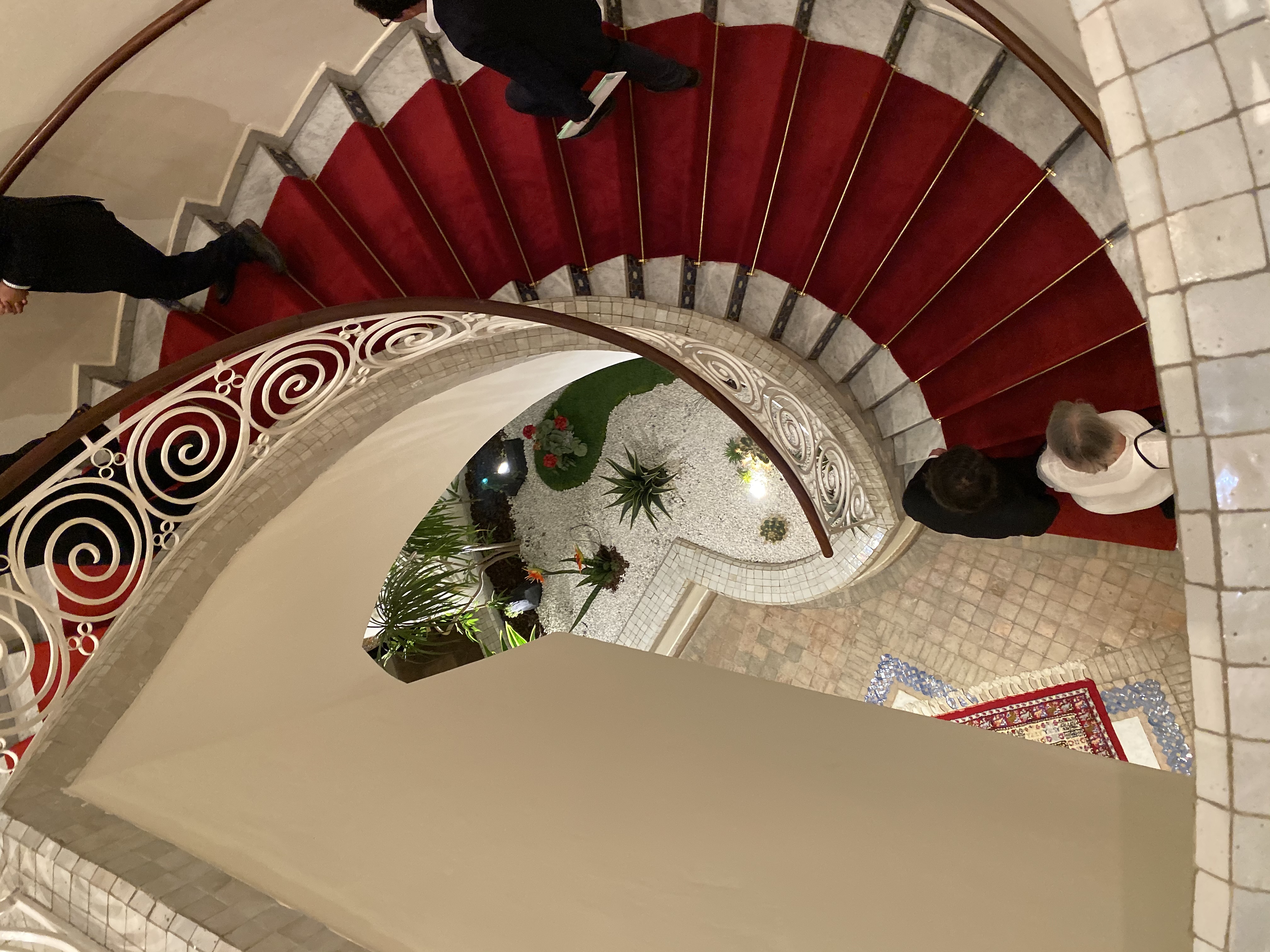 <p>Downward view of the stairs</p>