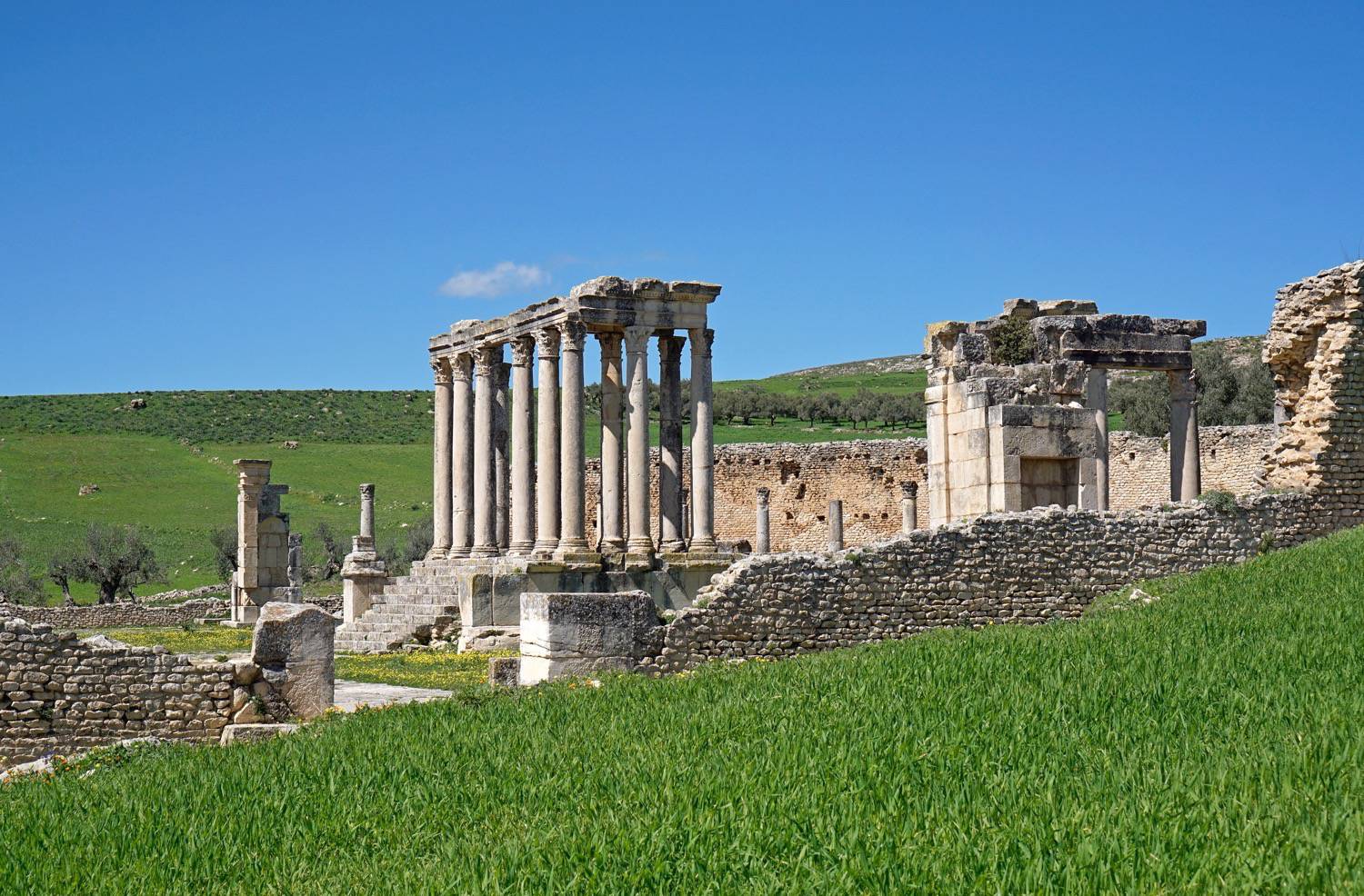 Temple of Junon Celestis  - The temple of Junon Celestis - view from east