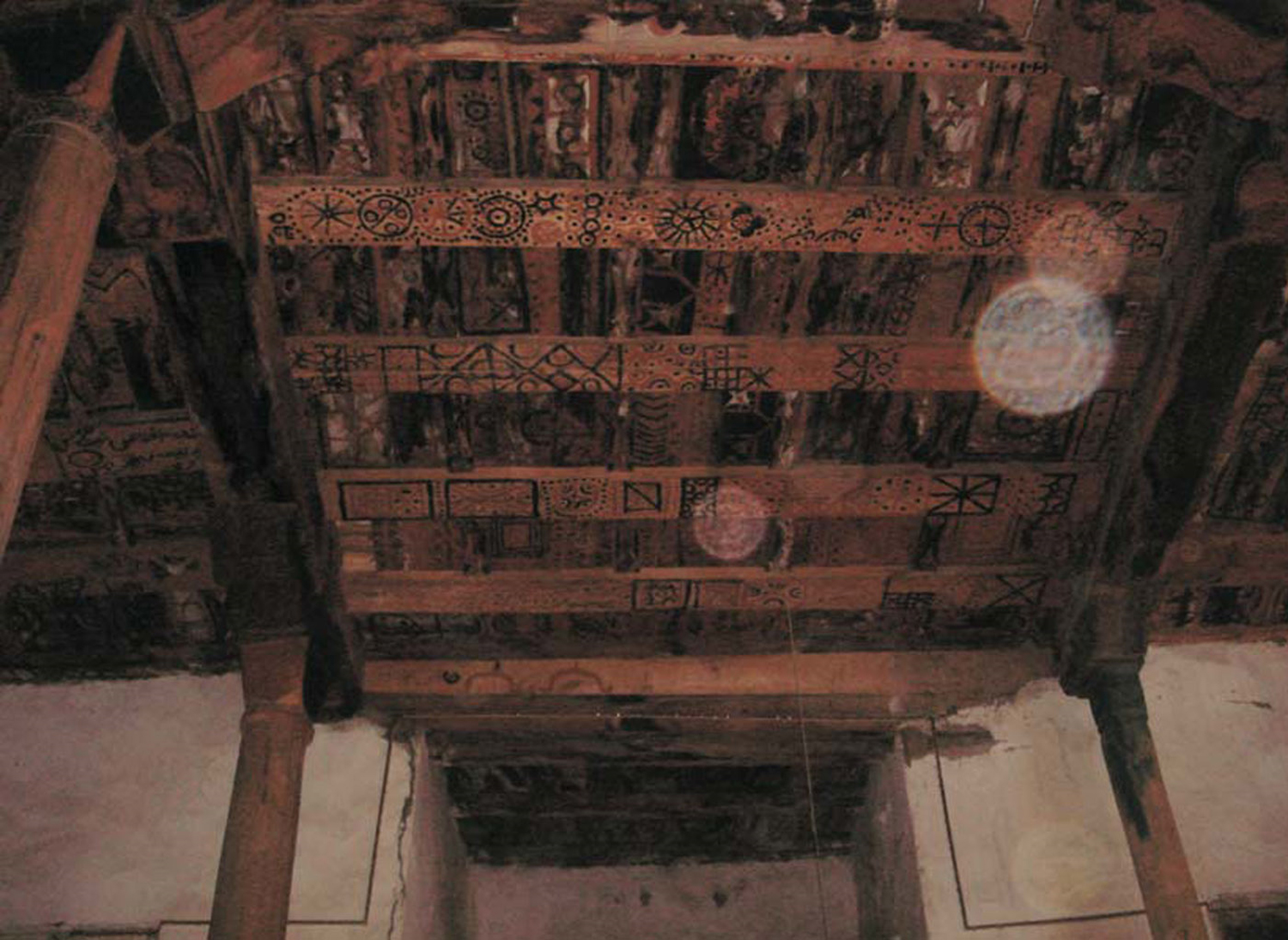 Main hall ceiling before restoration








