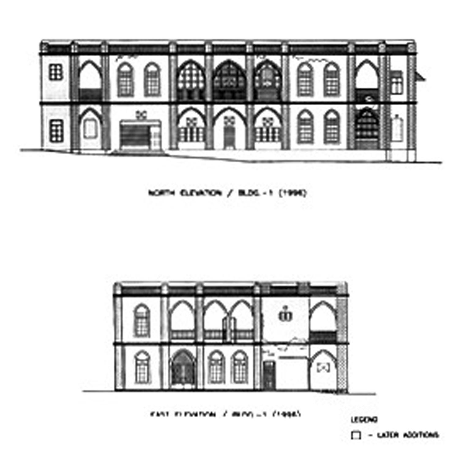 Elevations of the survey done by UNESCO/UNDP in 1995