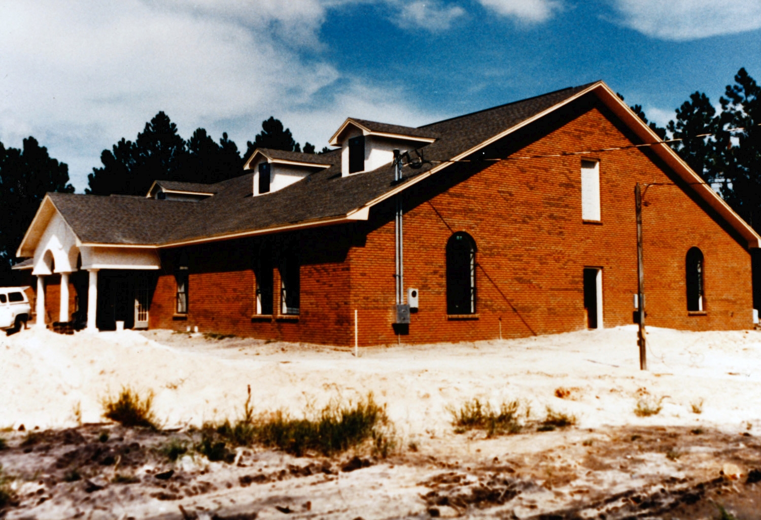 Bay County Islamic Society - Exterior view, to northwest corner, mosque under construction