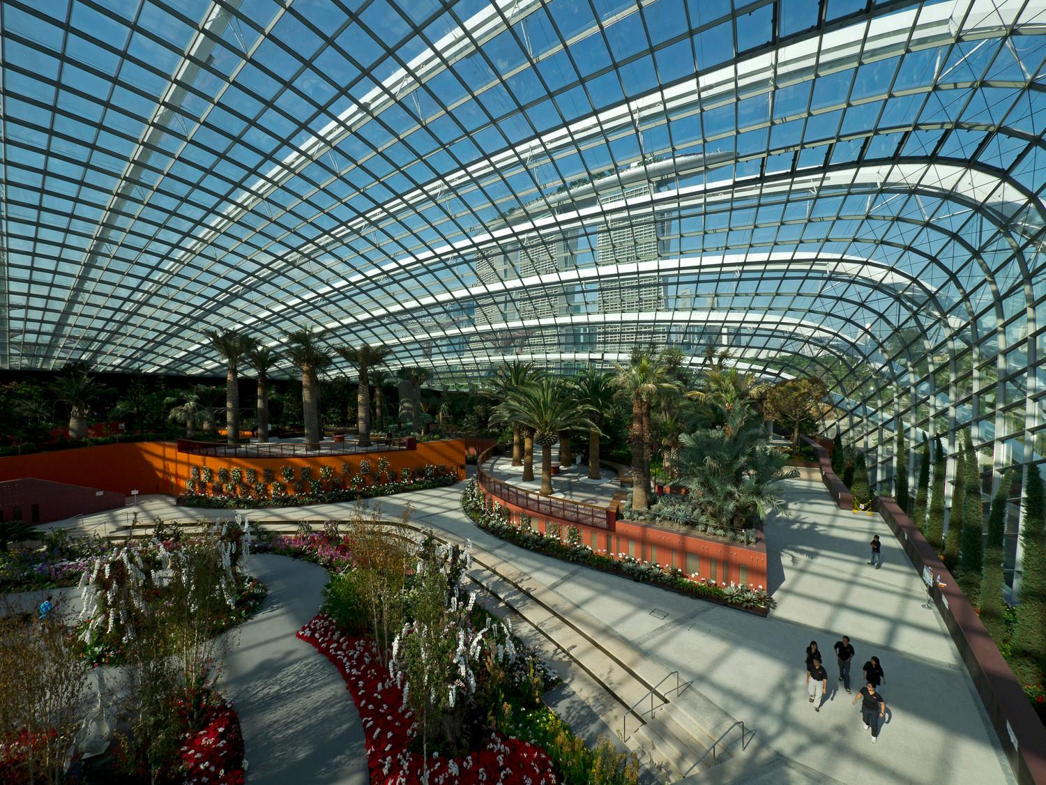 Cooled Conservatories, Gardens by the Bay - Internal view of Flower Dome