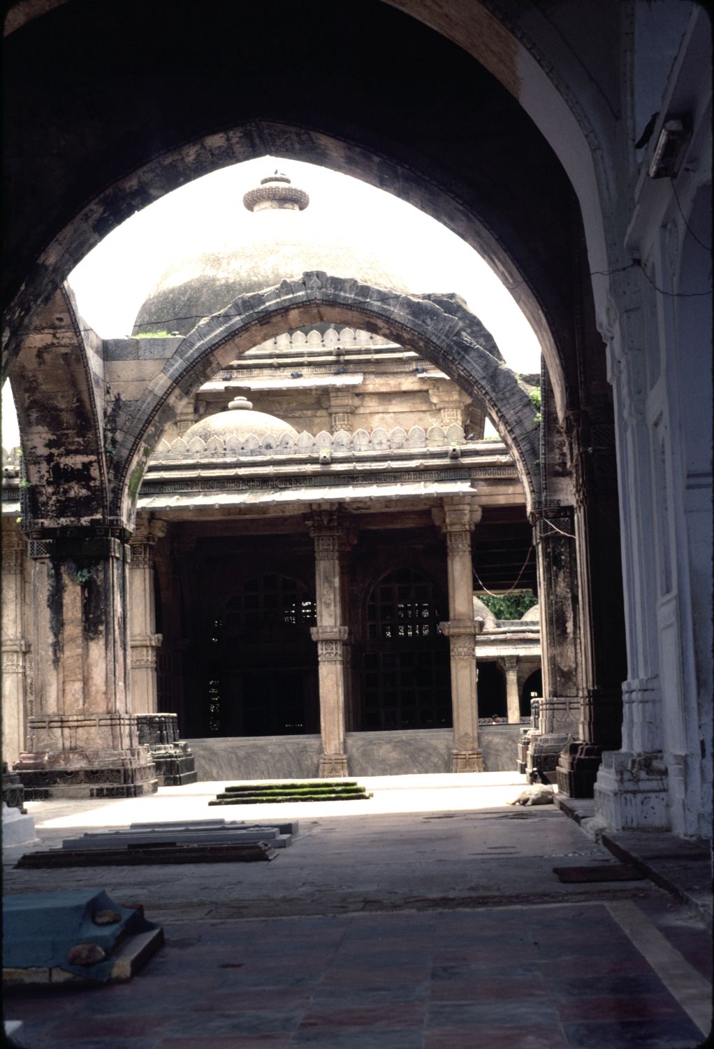 Qutb-i Alam Tomb: view along south ambulatory facing west toward small neighboring tomb.