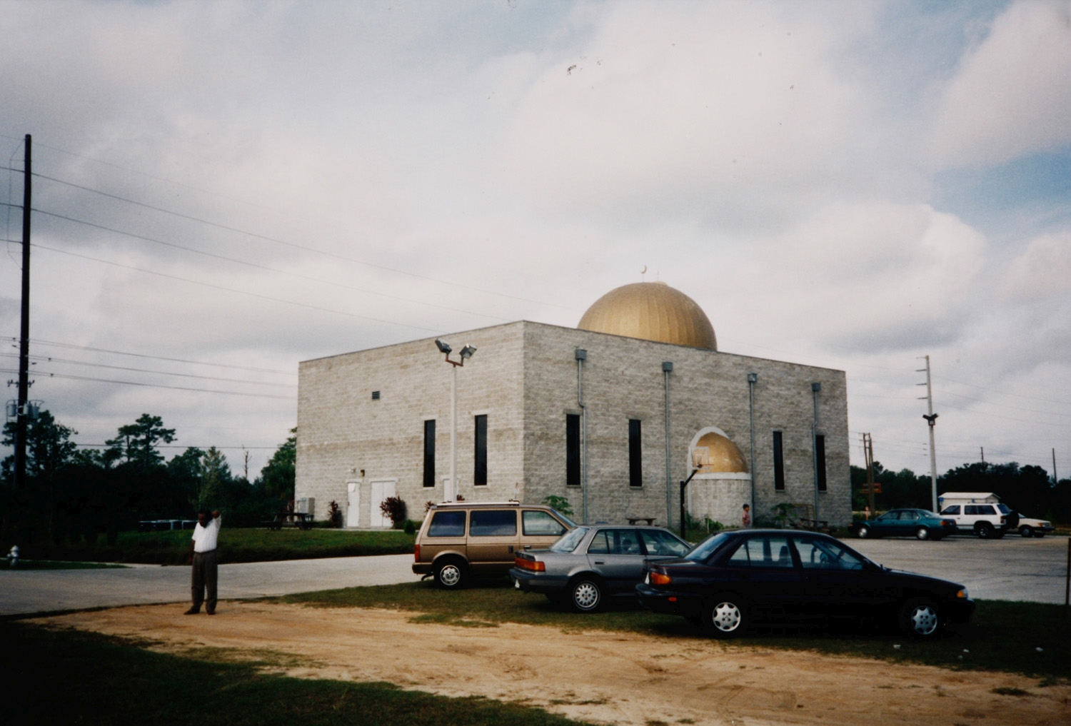 Exterior, rear view, with projecting mihrab