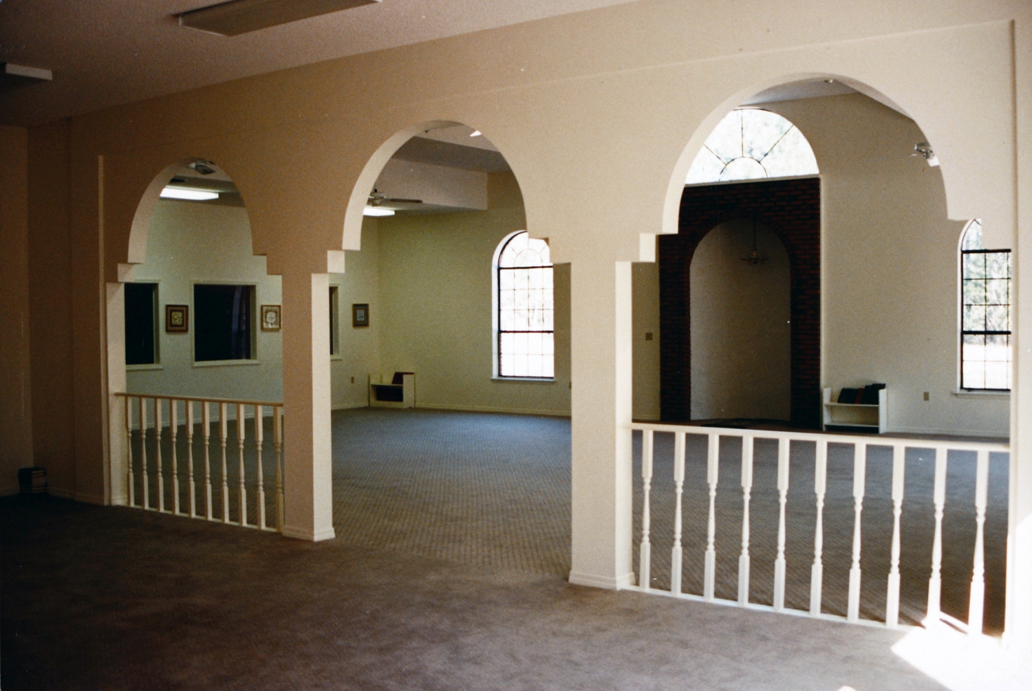 Bay County Islamic Society - Prayer hall, view towards qibla wall