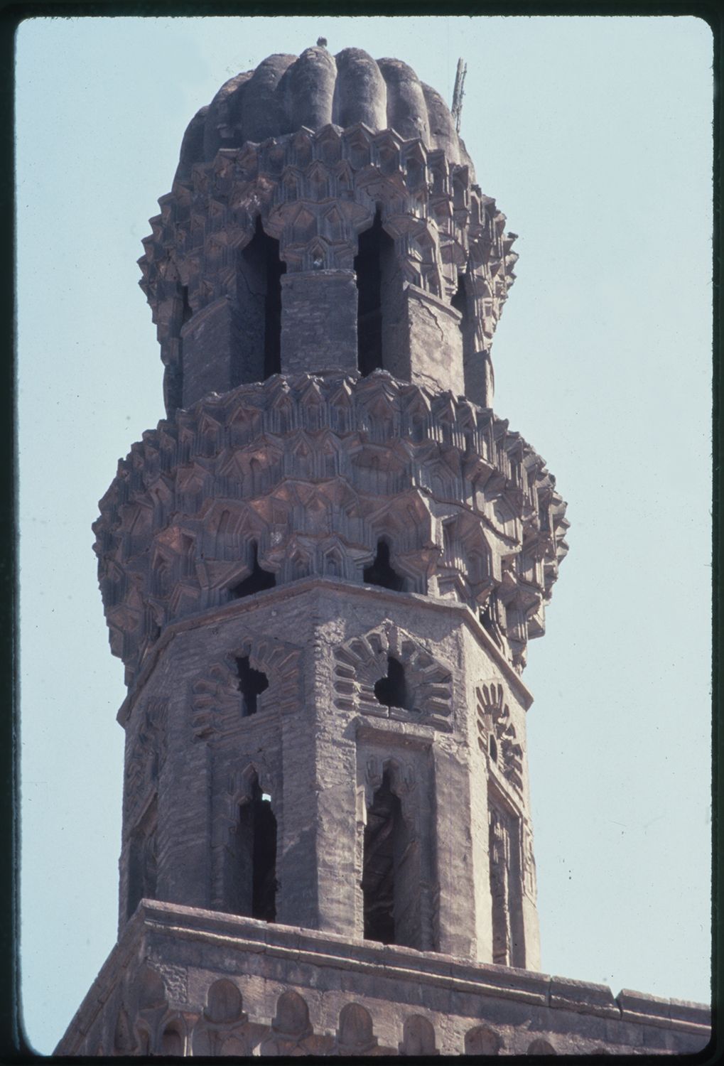 <p>Detail view of minaret.</p>