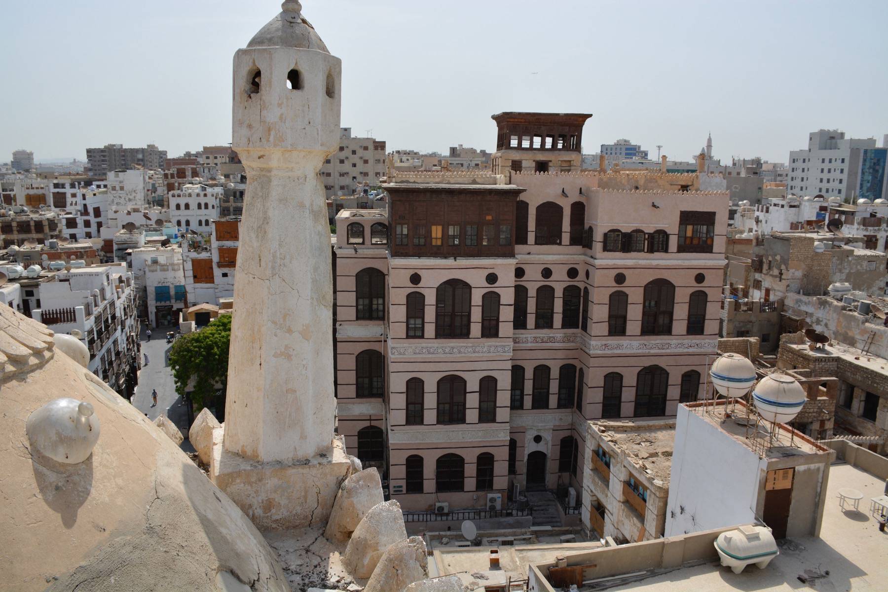 Jeddah, al Balad, Byat Noorwali view from roof to Byat Naseef
