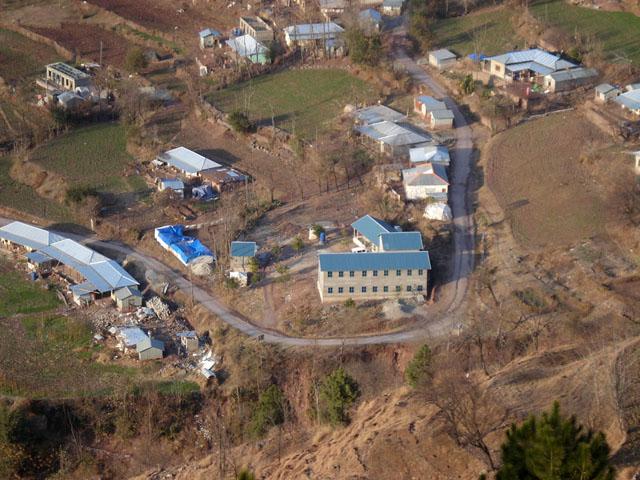 Aerial view of a TCF school, one of 650 schools built by 'The Cititzen's Foundation' in Pakistan