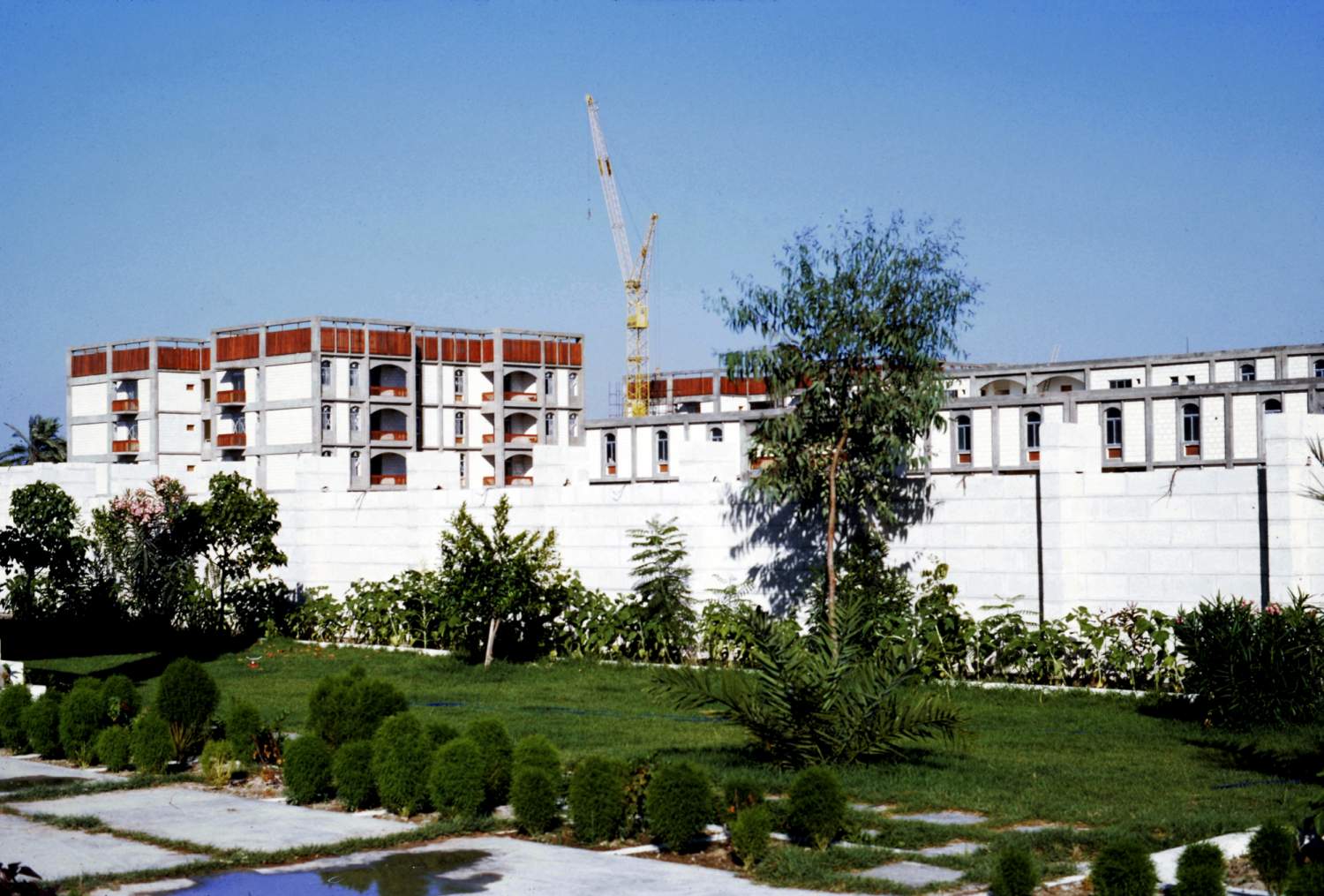 <p>View of building under construction.</p>