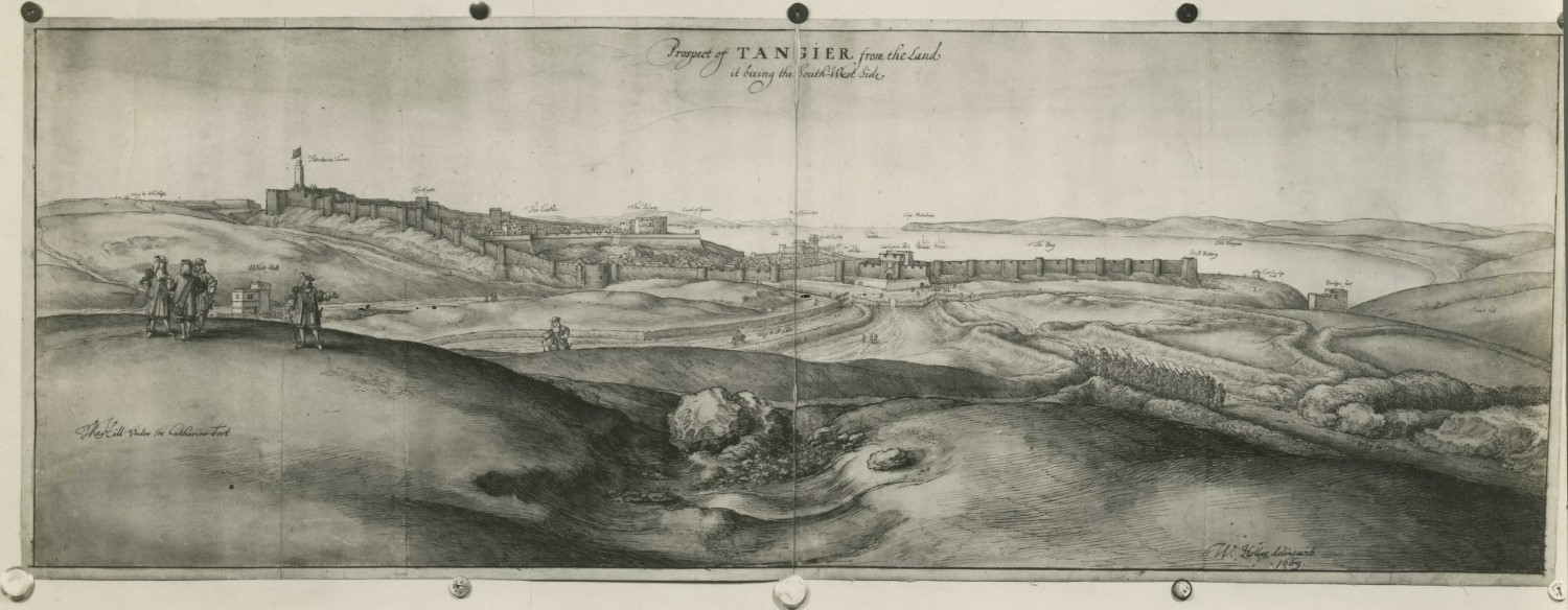 <p>Drawing of the prospect of Tangier from the south west</p>