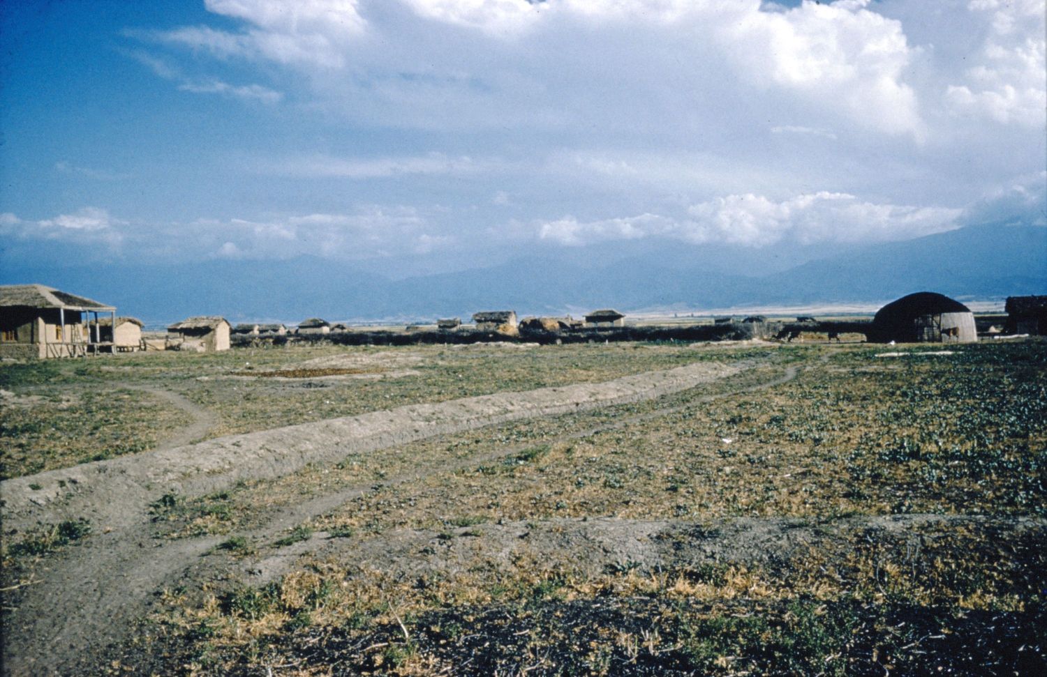 View of a Turkoman camp near Gunbad-i Kavus (Gurgan), Iran. 