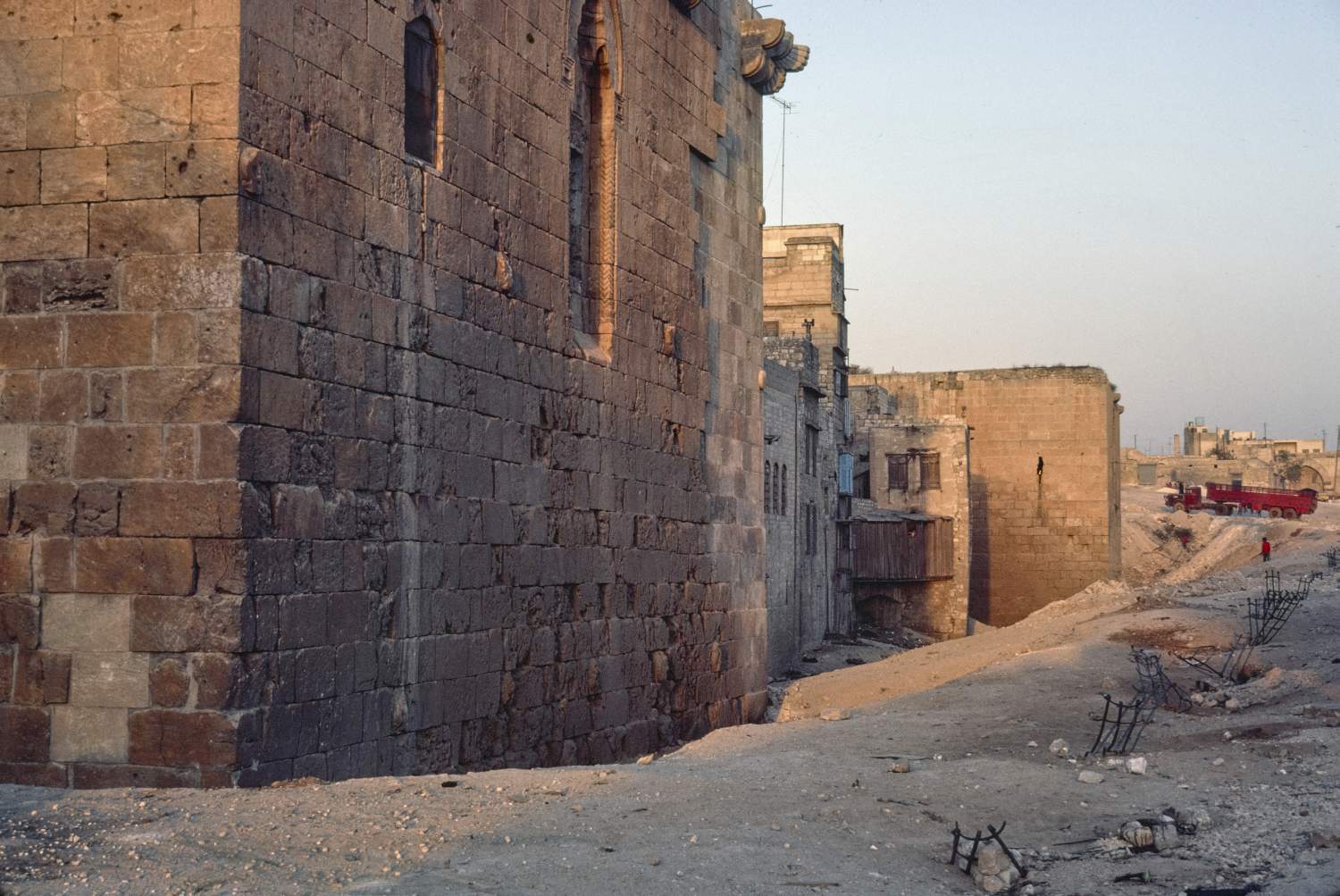 View of tower on southern face west of Bab Qinnasrin.