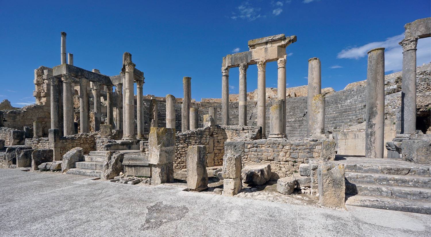 The Roman theatre - the columns of scenery