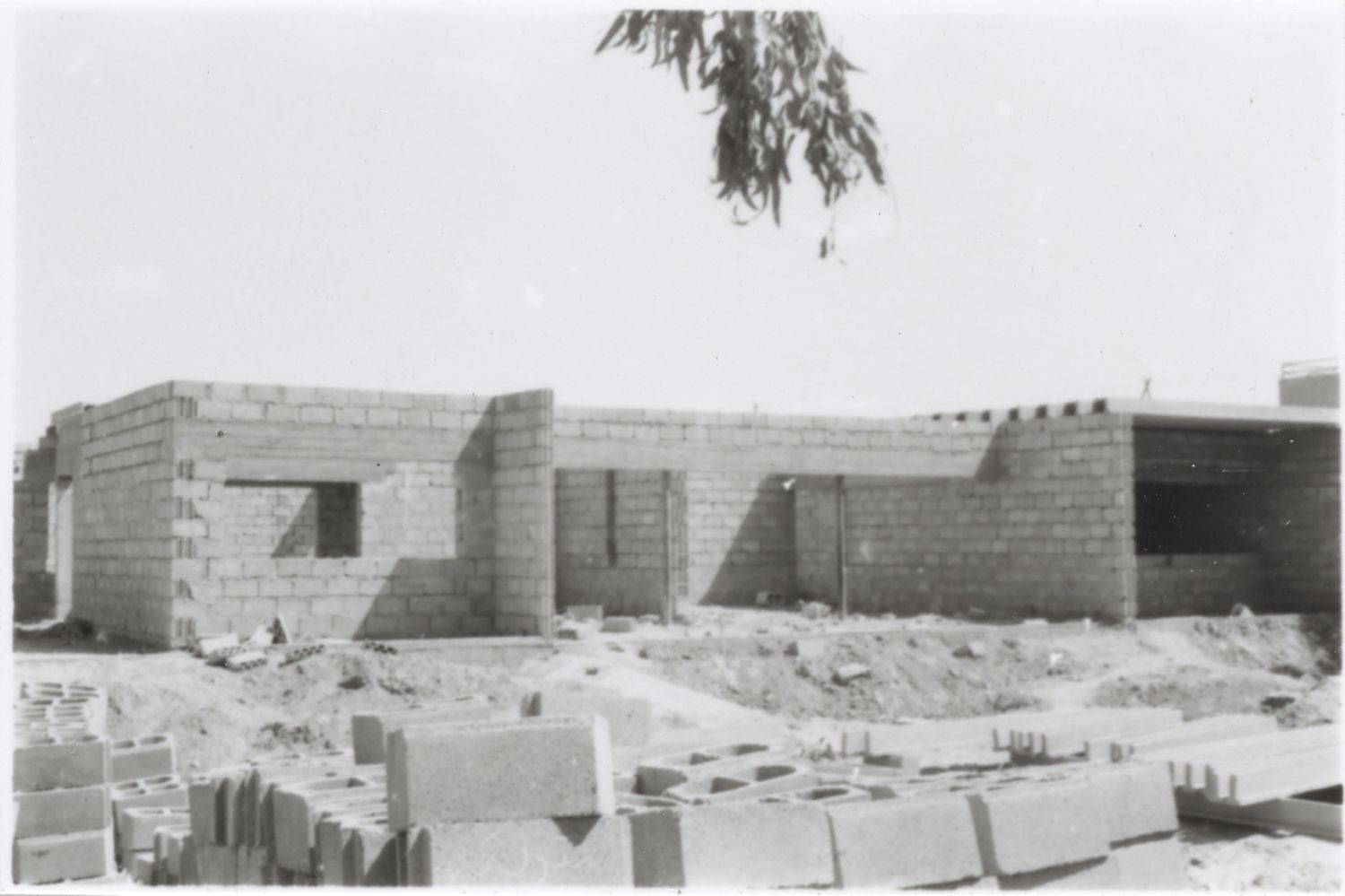 View of residence under construction.&nbsp;
