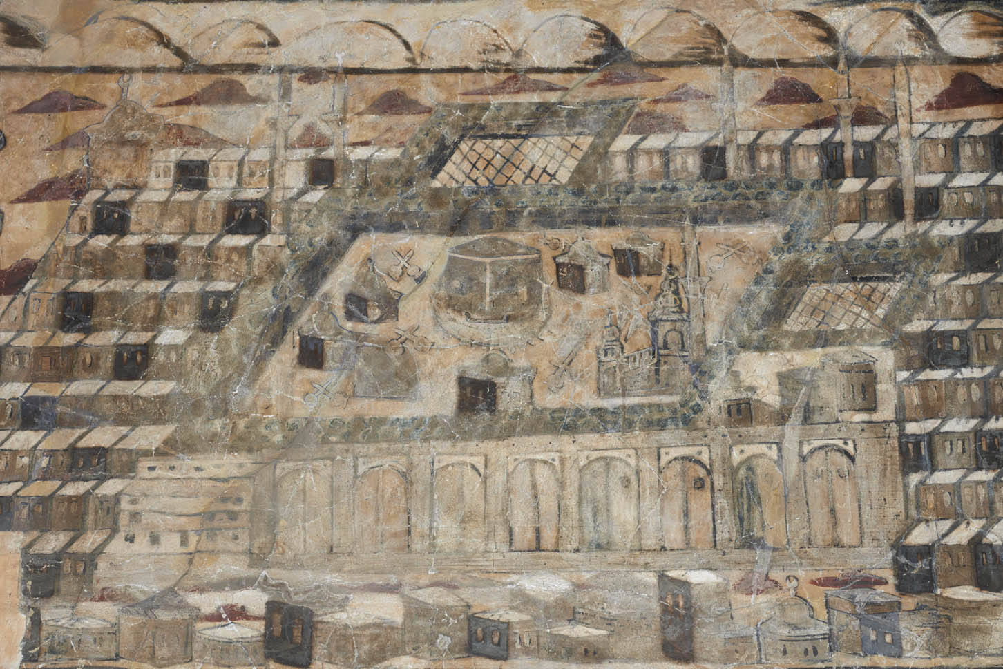 Fresco detail depicting Mecca