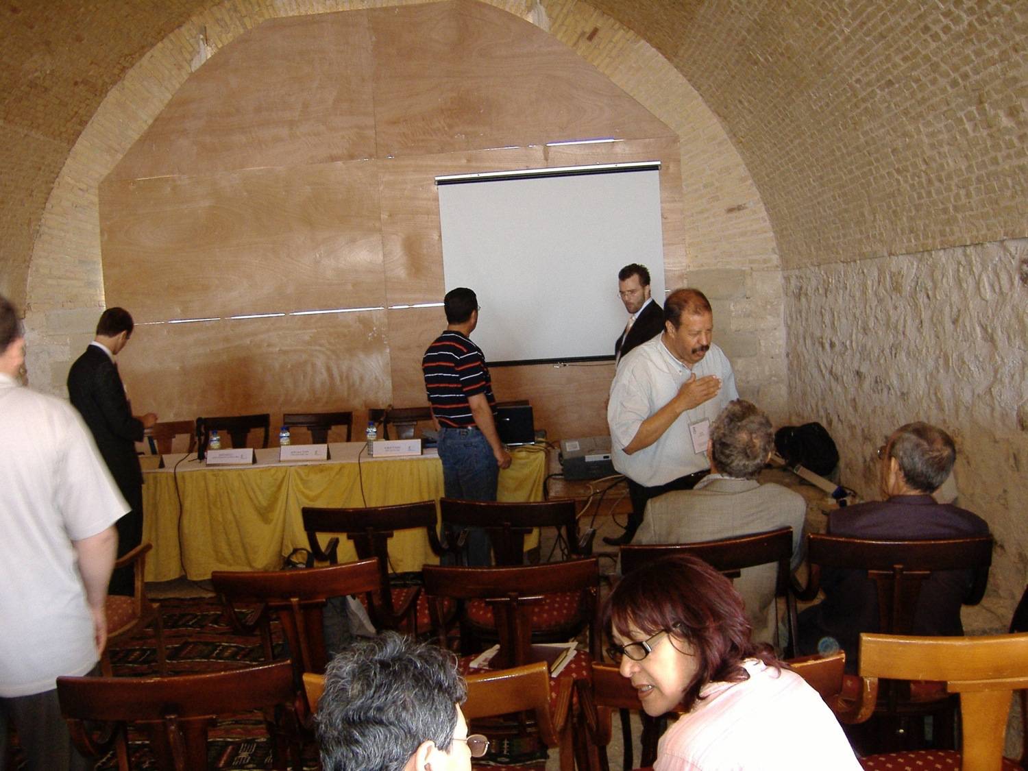 Interior view, during a conference break