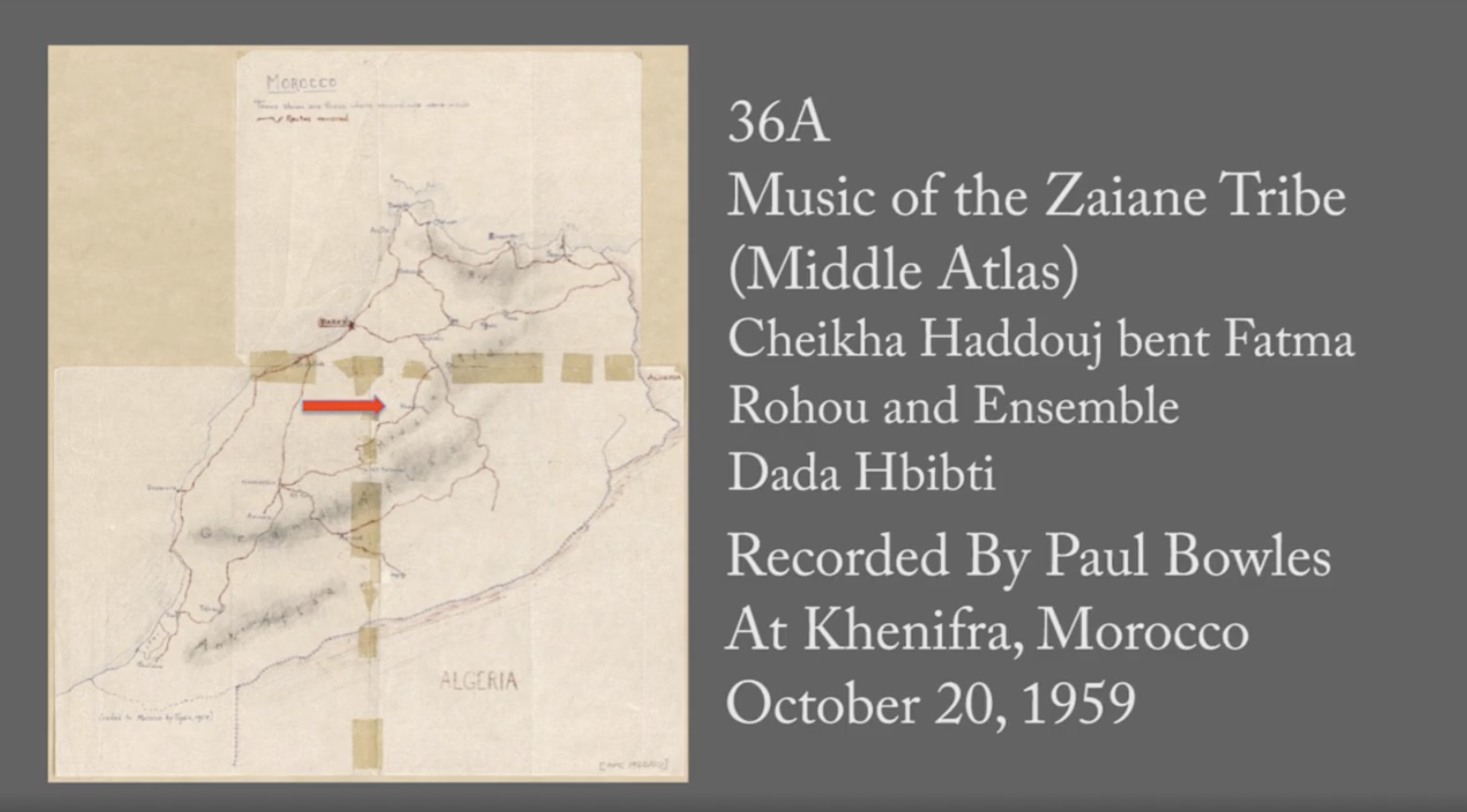 36A: "Dada Hbibti" (Music of the Zaiane Tribe)