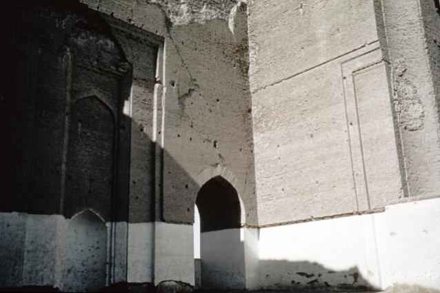 Interior view of qibla iwan, looking southwest
