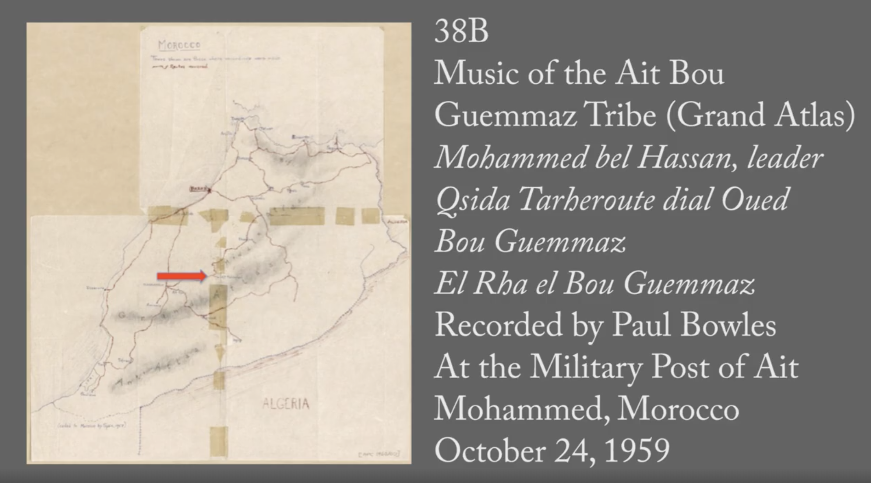 38B: "Qsida Tarheroute dial Oued" (Music of the Ait Bou Guemmaz Tribe)