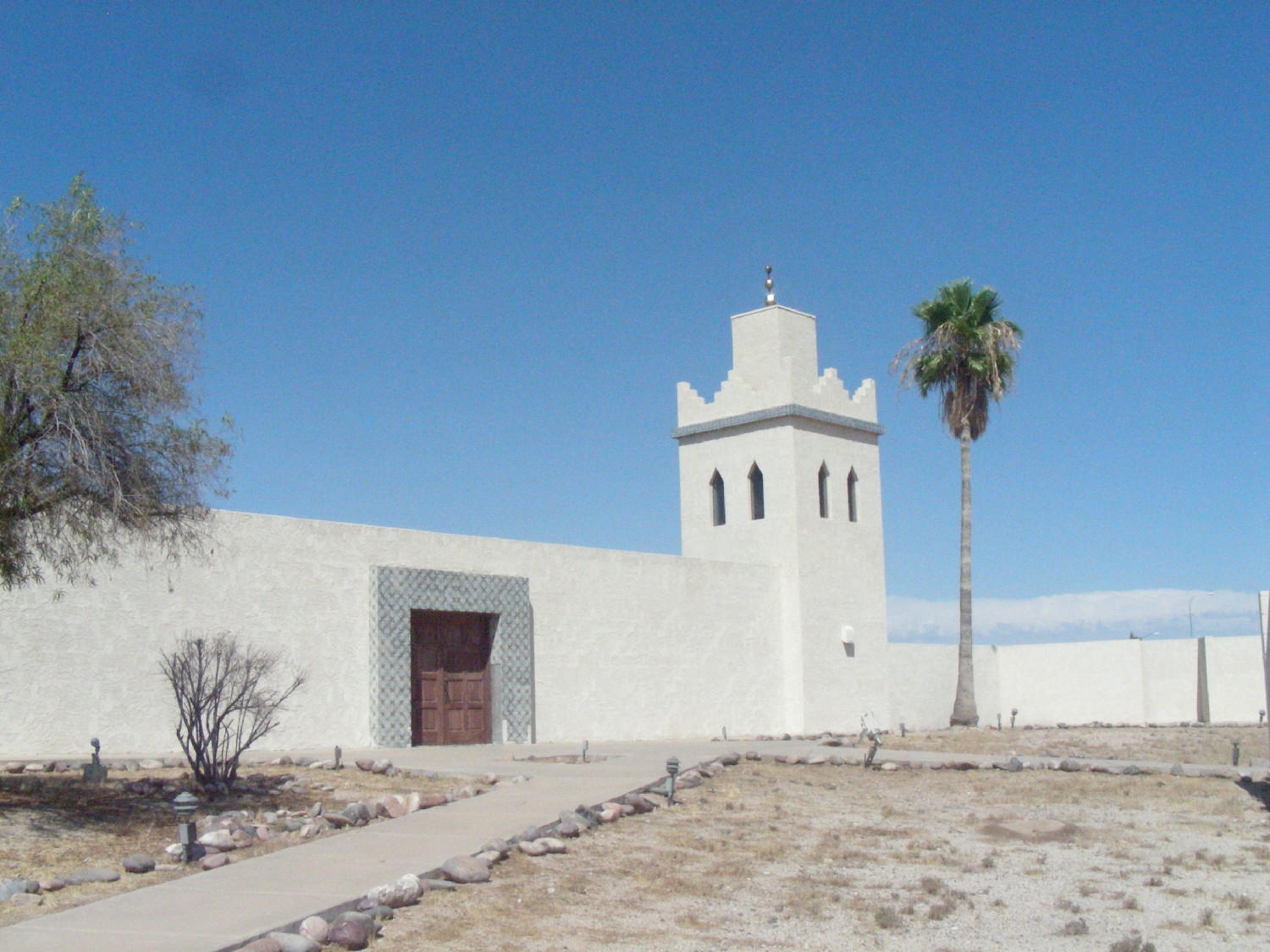 View of entrance and minaret