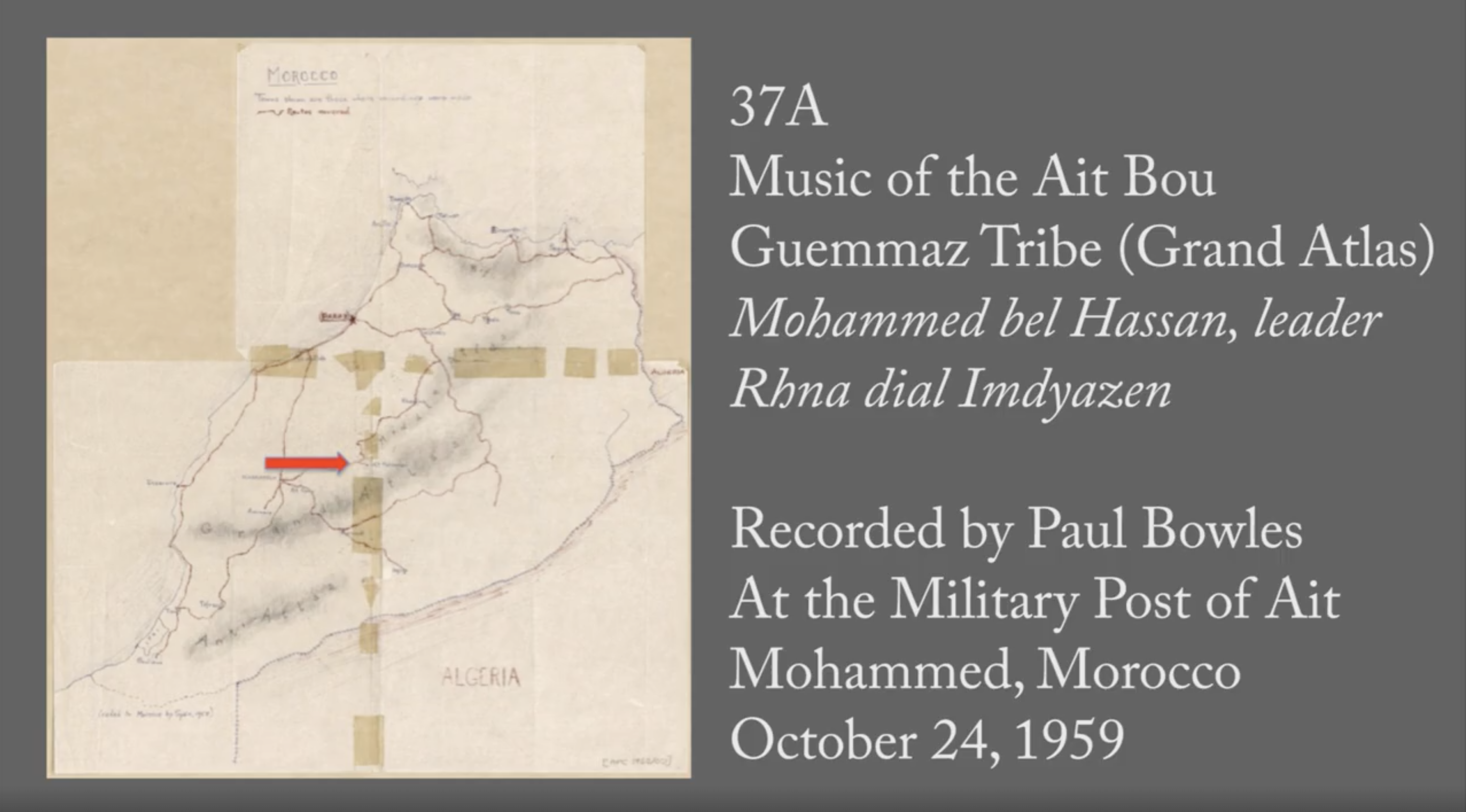 37A: "Rhna dial Imdyazen" Music of the Ait Bou Guemmaz Tribe