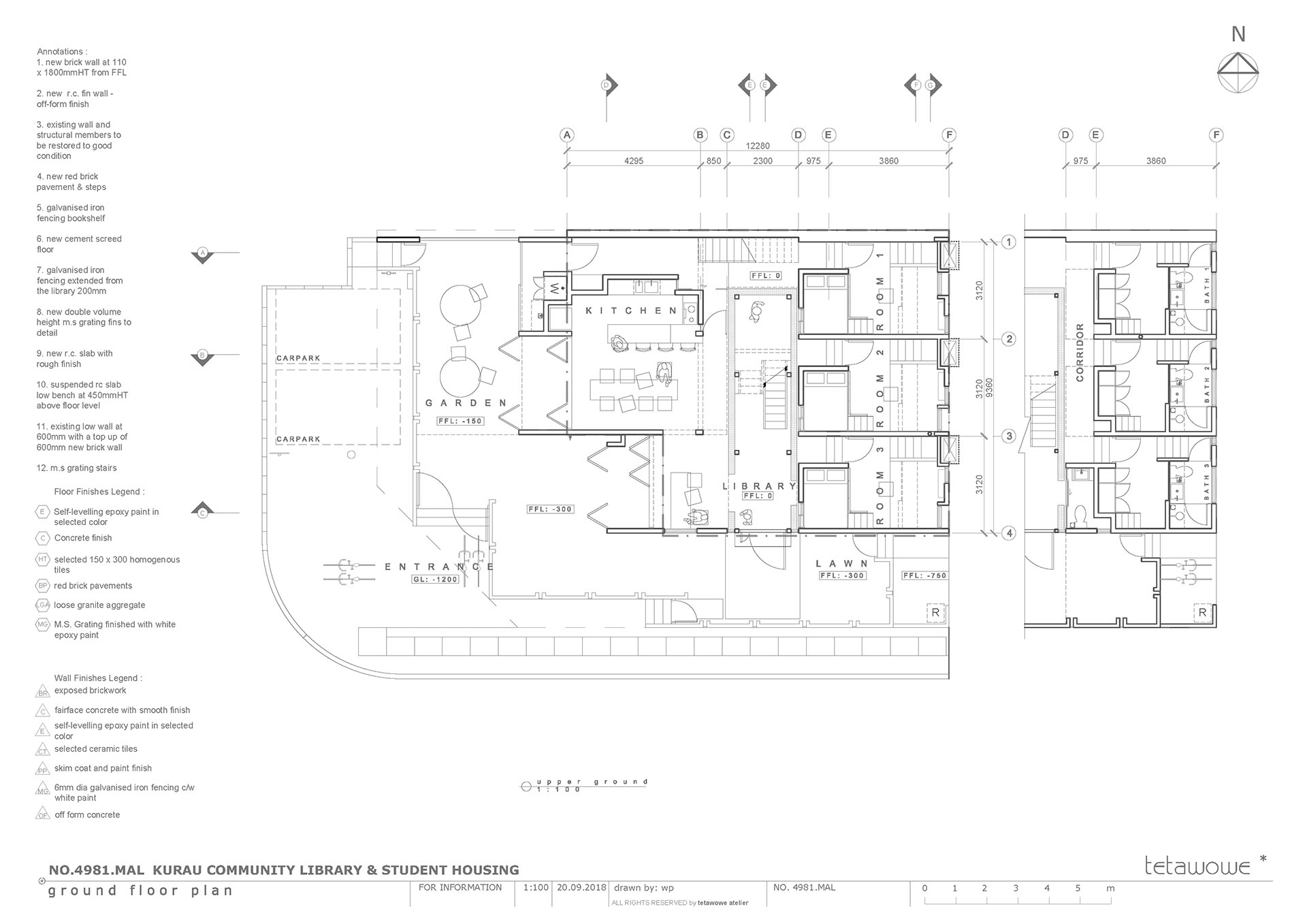 L45 Kurau Community Library and Student Housing - <p>Ground floor plan</p>