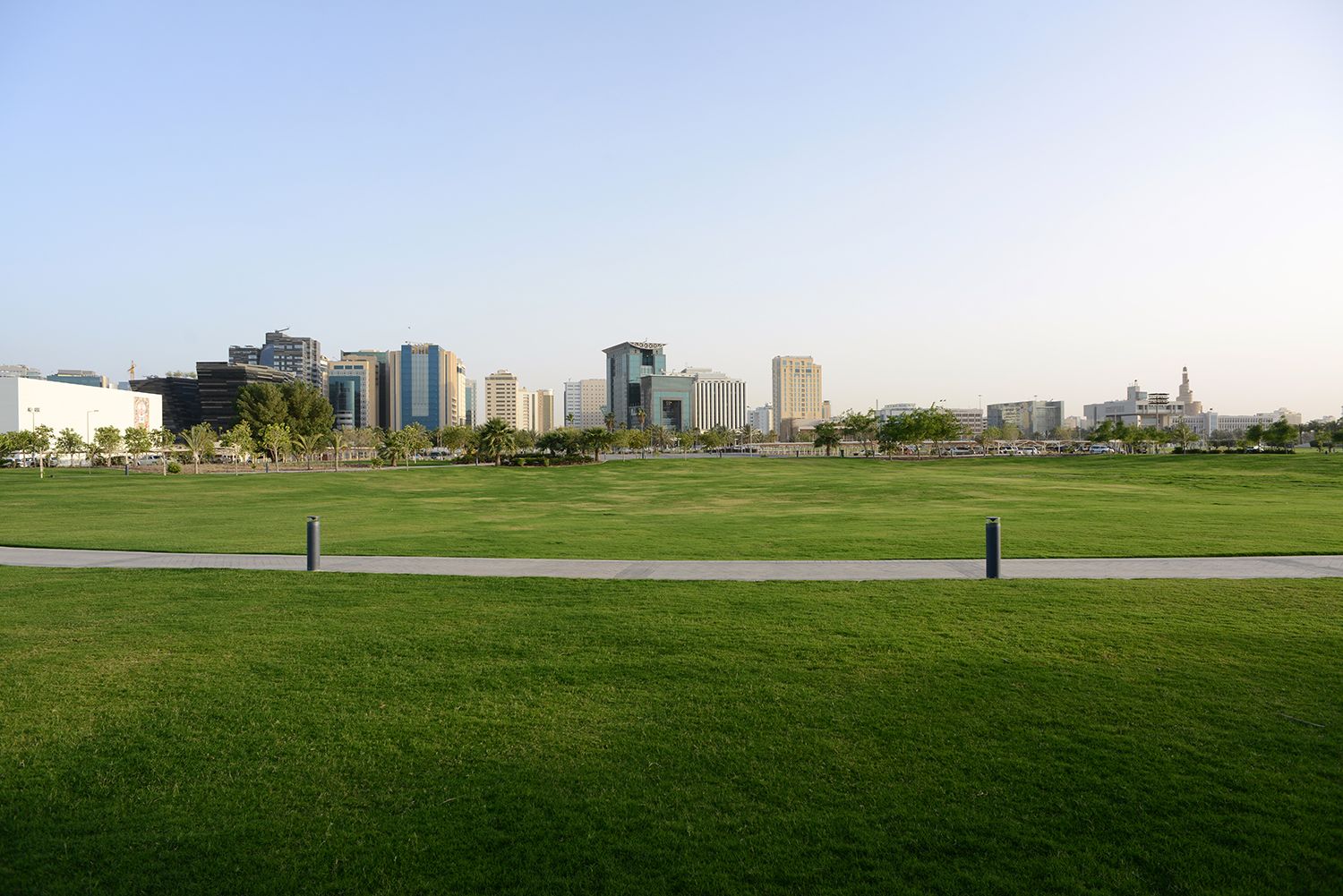 View from the park to the city of Doha 