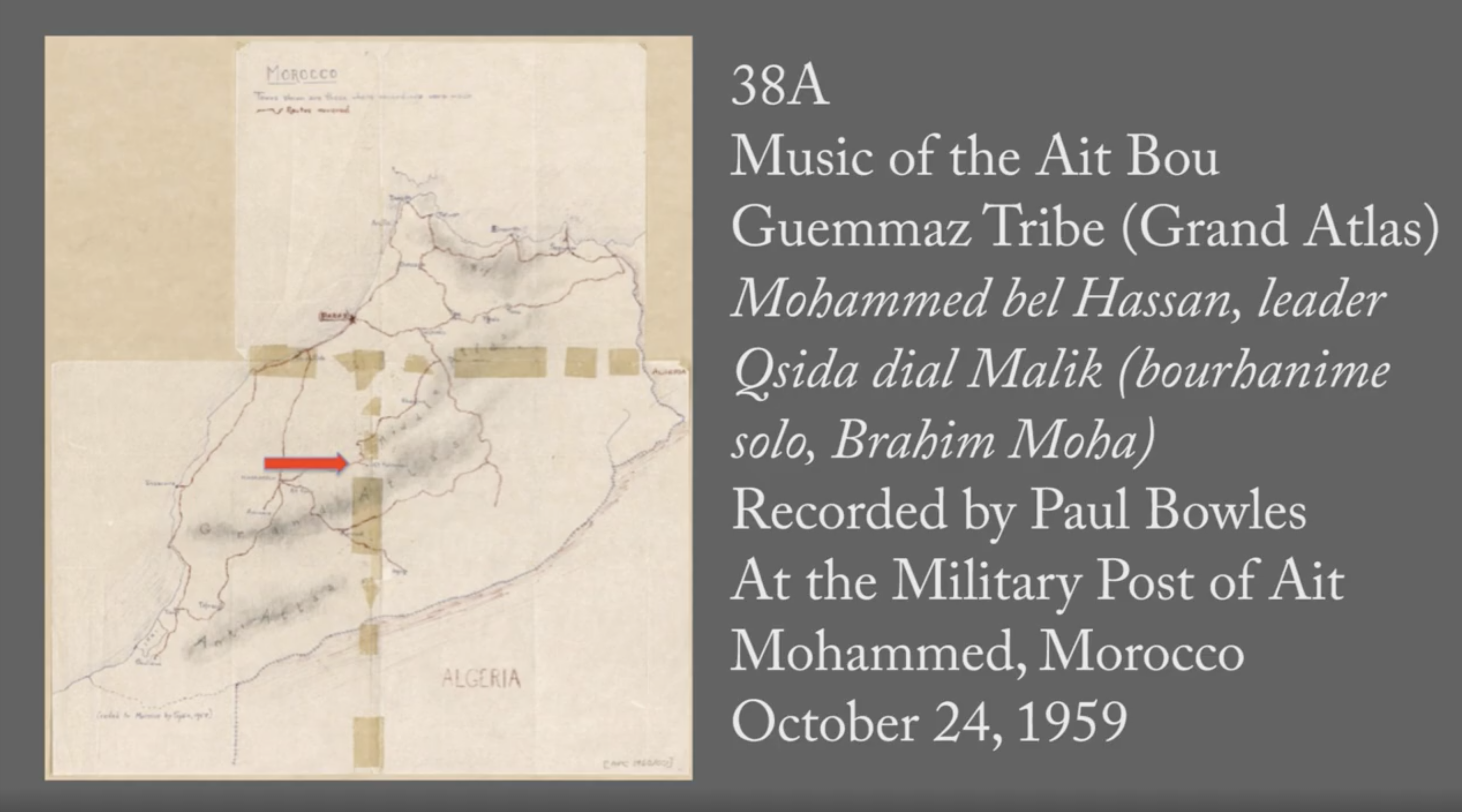 38A: "Qsida dial Malik" (Music of the Ait Bou Guemmaz Tribe)