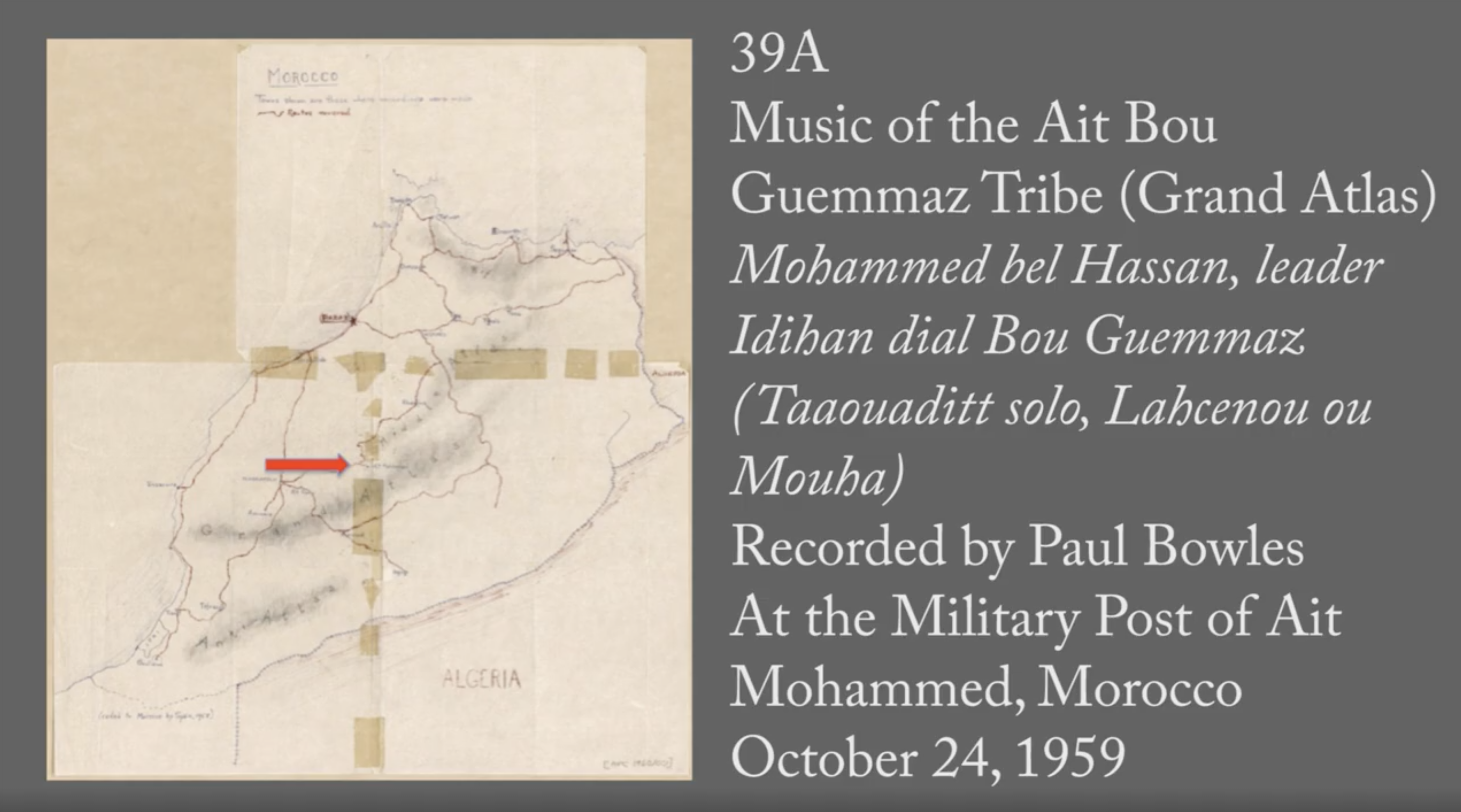 39A: "Idihan dial Bou Guemmaz" (Music of the Ait Bou Guemmaz Tribe)