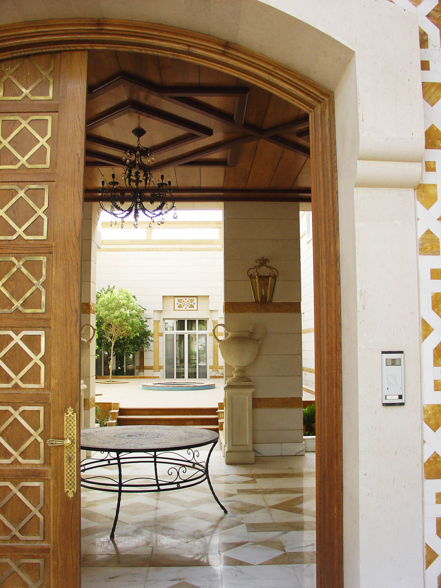 View through the entrance door

