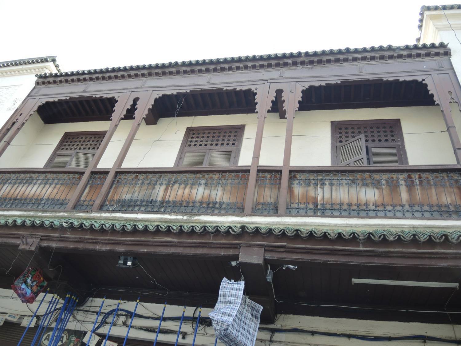 Jewish Residences of Fez - Second floor balconies on Rue Bou Ksissat