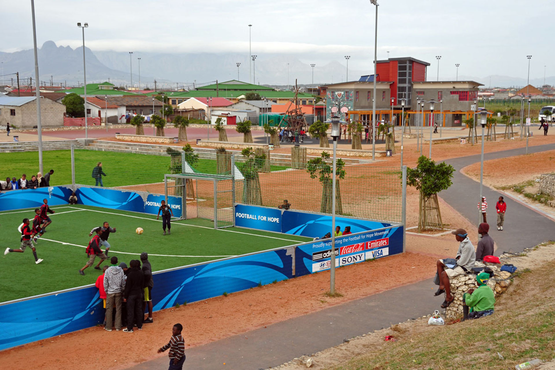 <p>Fifa Astroturf activated by local soccer teams in Urban Park Harare.</p>