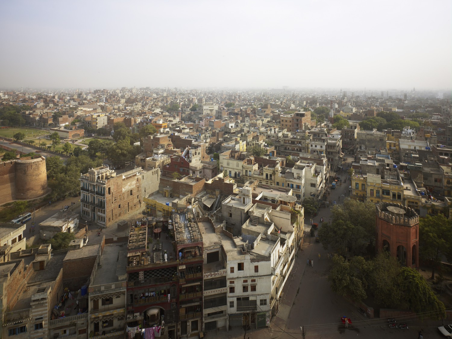 Lahore Walled City Urban Regeneration Project - Aerial view over Shahi Guzargah neighbourhood