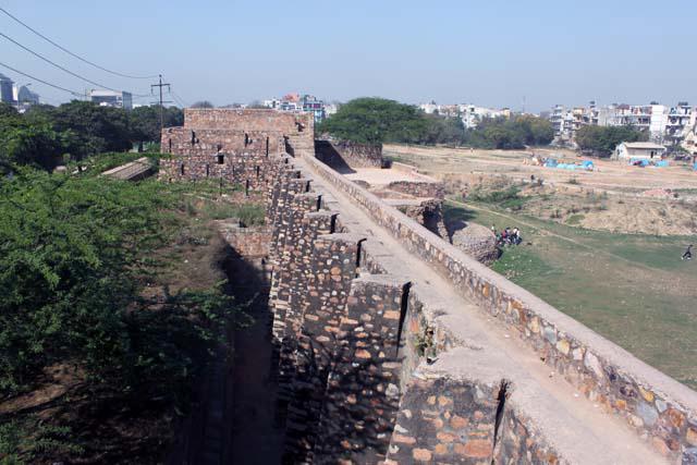 General view of the Satpula complex showing the dam structure separating the northern low lying area towards the right from the southern portion