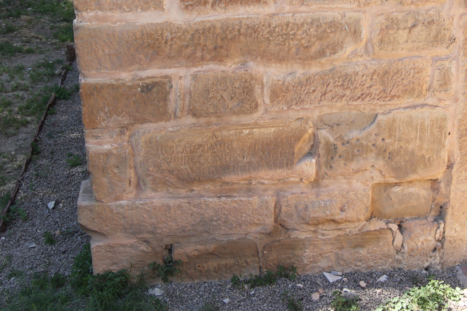 Latin inscriptions on the base of the minaret