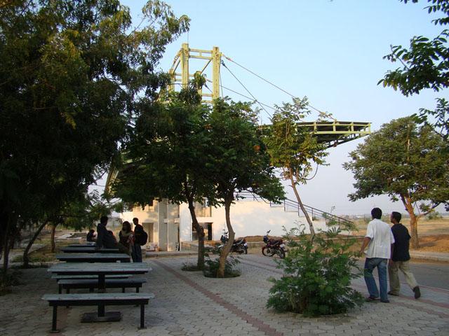 Informal seating at the structure