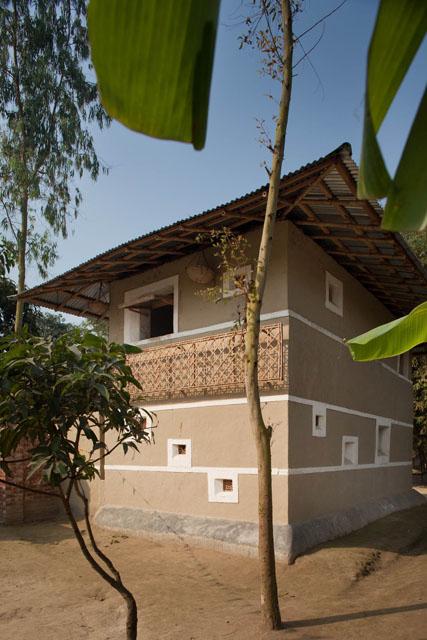 The design concept was to improve the living conditions in rural Bangladesh in a fresh, sensitive and regional architectural style that motivates people to bring their traditional construction methods into a contemporary modern architecture