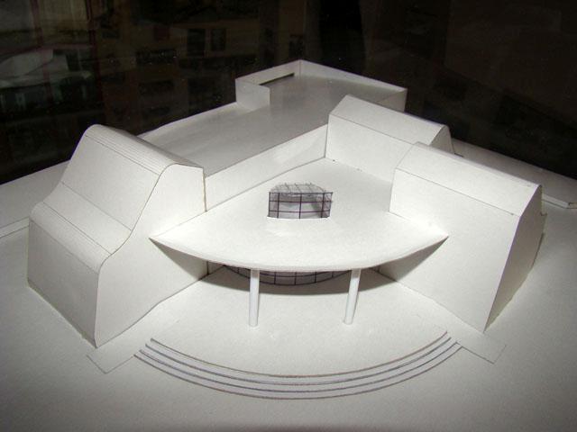 Model of the building: main portico