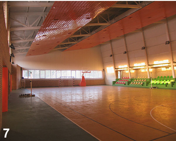 Indoor view of sport place