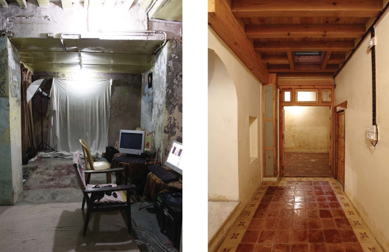 Gali Surjan Singh Mohalla Demonstration Project - <p>G-321 ground floor, before and after conservation</p>