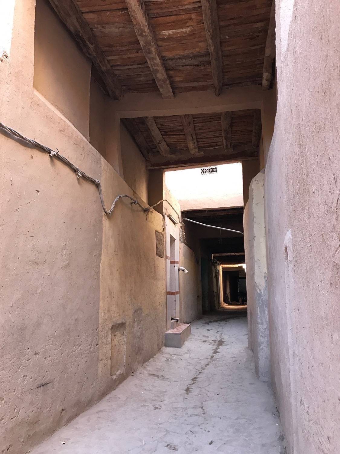 Ksar Rissani - Once inside the Ksar, sunlight gives way to narrow covered alleyways and a substantial drop in ambient temperature 