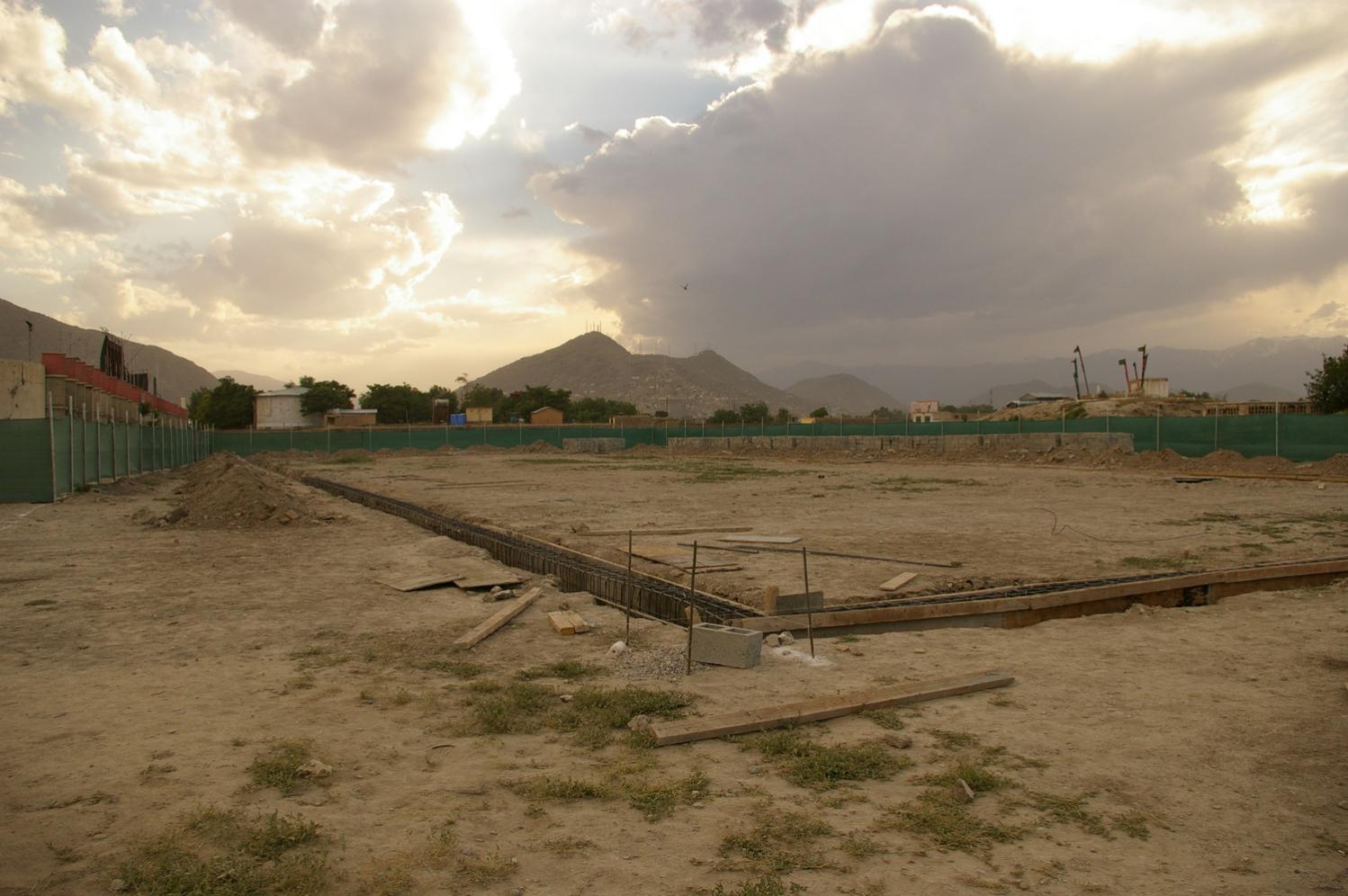 Site of Skateistan Kabul facility prior to construction