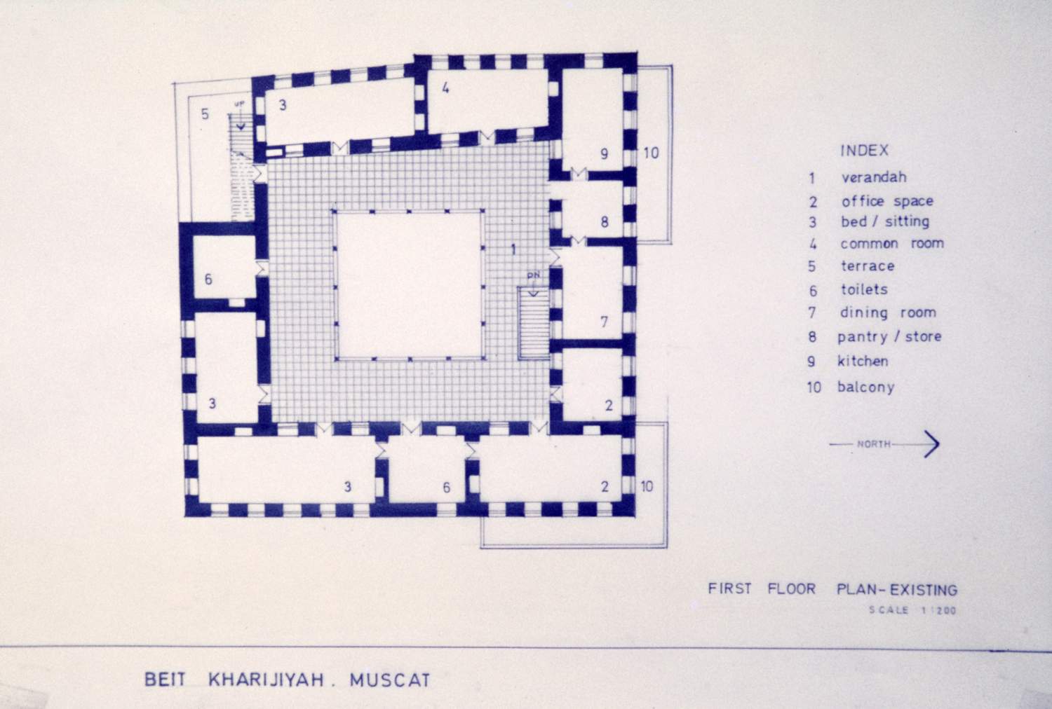 Bayt al-Kharijiyya - <p>First floor plan, existing</p>