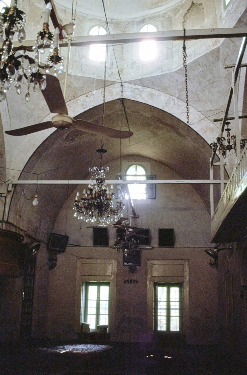 Westward interior view; prayer hall.