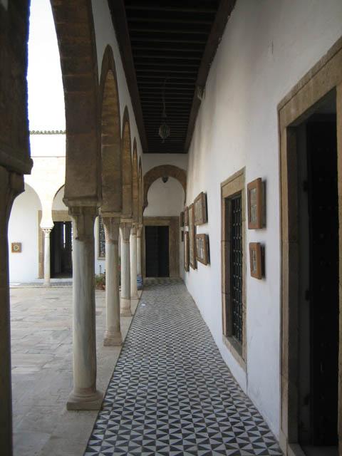 Colonnade around courtyard